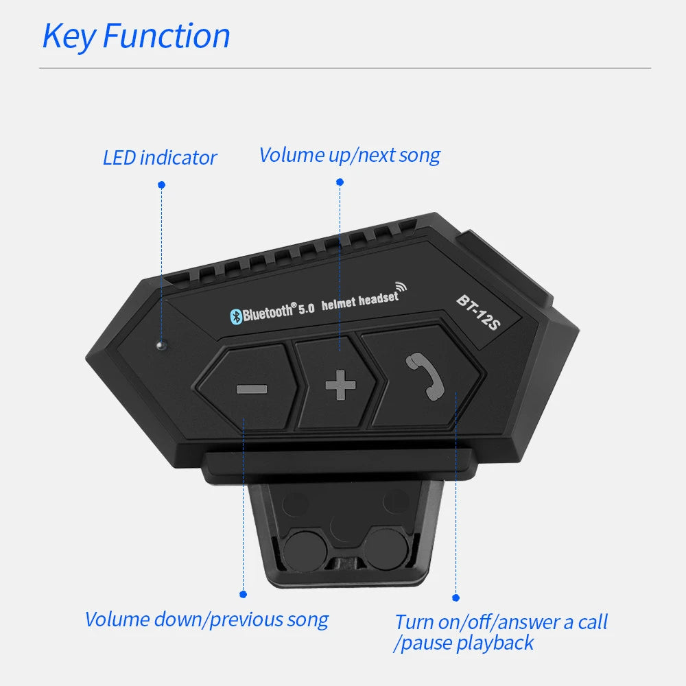 Motorcycle Bluetooth Helmet Headset — view 2