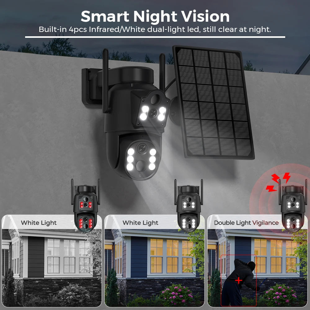 Dual Lens Solar Camera 4K WiFi Outdoor — view 5