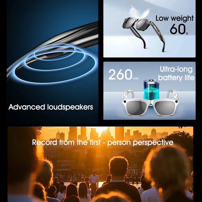 AI Smart Glasses with Bluetooth Calling — view 6