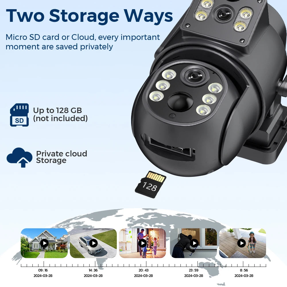 Dual Lens Solar Camera 4K WiFi Outdoor — view 6